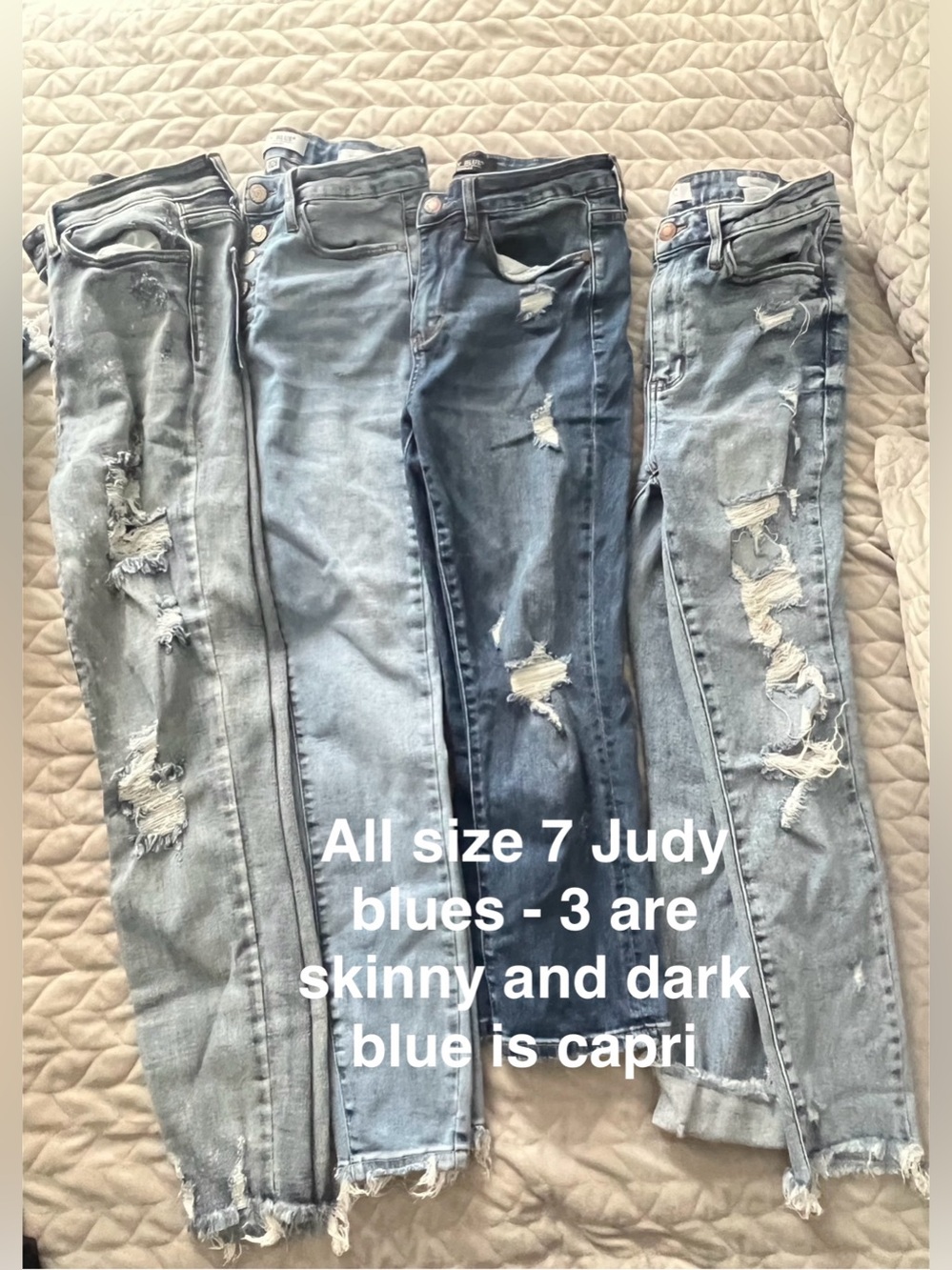Judy Blue Distressed Skinny Jeans in Light & Dark Blue